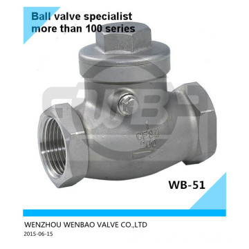 316L BSPT Swing Check Valve Dn25 Pn16 Price